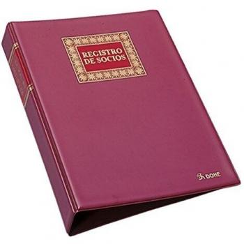 Dohe 9923 - Libro registro de socios con hojas recambiables, 100 hojas, A4 natural