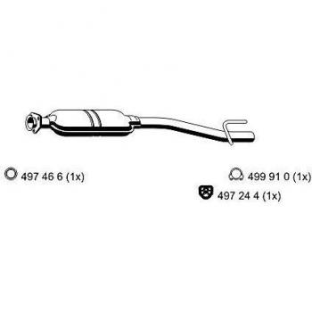 Silenciador Intermedio ERNST 351065 para MERCEDES-BENZ A2024901821