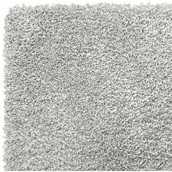 Alfombra de terciopelo gris perla lavable a máquina 120 x 170 cm