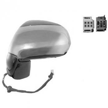 Espejo retrovisor VAN WEZEL 0928807 - Espejo lateral derecho, tipo manual, con cristal convexo, acabado negro, compatible con varios modelos de vehículos