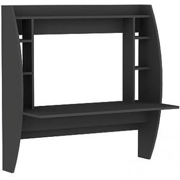 Escritorio Antracita Wellhome 120x123 cm con Estantes de Aglomerado