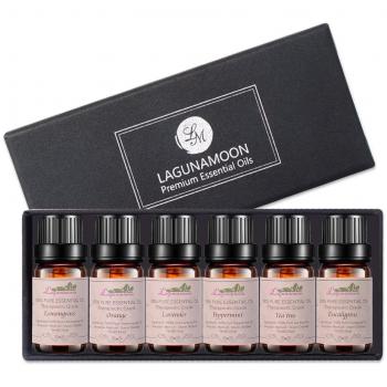 Aromatherapy Essential Oils Gift Set - 100% Pure Premium Therapeutic Grade Oils kit -Lavender, Tea Tree, Eucalyptus, Lemongrass, Orange, Peppermint