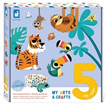 Kit Creativo de Pegatinas y Adornos Jungle para Niños a Partir de 5 Años - Janod