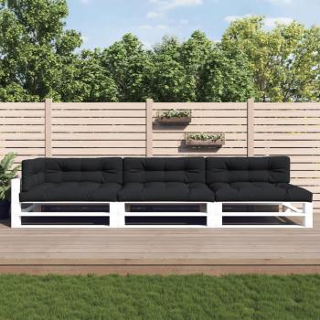 Cojines para palés 7 piezas en color antracita, gris y beige - Cojín decorativo de asiento para muebles de salón