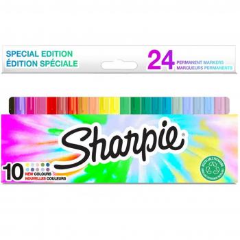 Sharpie Permanent Markers, Fine Point, Assorted Colors, 24-Pack Special Edition