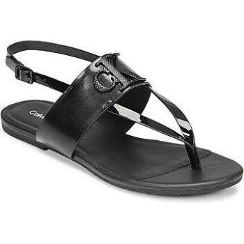 Calvin Klein Jeans Sandalias Planas para Mujer FLAT SANDAL TOEPOST HW con tira al dedo y cierre de hebilla
