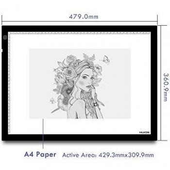 Panel de Luz LED Huion A3 415 * 330mm Panel de Trazado ultra-fino con Iluminación Ajustable para Artistas