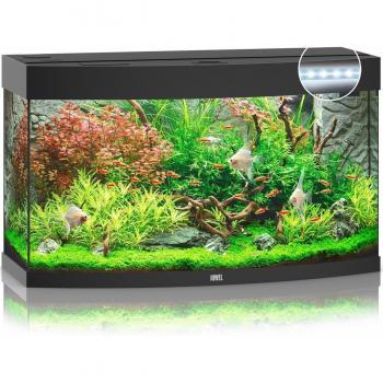 Acuario Juwel Vision LED 180 Negro, Curvo, Capacidad de 180 litros, Iluminación LED integrada, Diseño elegante y moderno, Dimensiones: 101 x 41 x 55 cm, Filtro interno Bio