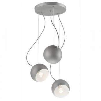 Lámpara de Suspensión Inez, Metal, Plata, 86x44x44 cm