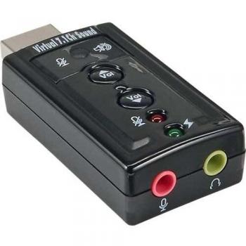 Tarjeta de Sonido USB InLine 33051C con Sonido Surround Virtual 7.1