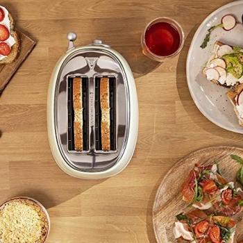 Cecotec Tostadora Toast&Taste 800 Vintage Light Green. 850 W, Doble Ranura Corta Extra anchas de 3,8 cm, 2 Tostadas, Acabados en Acero Inoxidable, Estilo Vintage, 3 Funciones, Verde