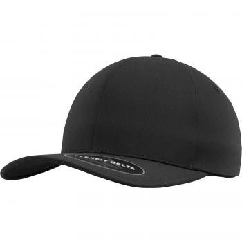 Flexfit Delta Black Unisex Baseball Cap, Seamless, Water-Resistant, L/XL