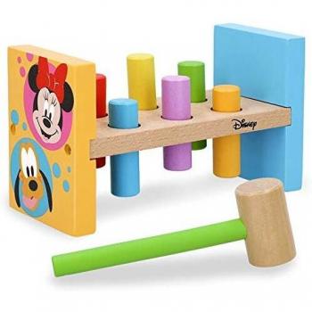 Disney - Juguete de madera Juego martillo niños niñas 1 2 años Juguete educativo Preescolar para niños Montessori Juguetes bebes 1 2 años Juego golpear al topo Disney