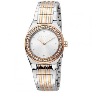 Esprit Spot Stainless Steel, IP Rose Gold Plated Bezel Women's Watch