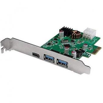 Tarjeta PCI Express USB 3.2 Gen1x1 con 1 puerto USB-C PD 3.0 y 2 puertos USB 3.0
