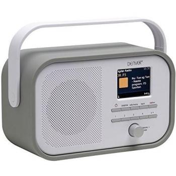 Radio DAB+/FM Portátil Denver DAB-40 con Pantalla TFT a Color de 2.4 y Slideshow