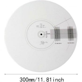 Placa de Calibración Antideslizante para Vinilos LP con Transportador y Regla de Ajuste para Accesorios de Mesa Giratoria