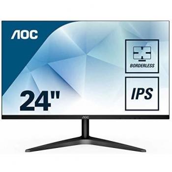 Monitor AOC 24B1XHS LED Full HD IPS de 23.8 con Resolución 1920x1080, Ratio 16:9, Brillo 250cd/m2, Contraste 20M:1, Tiempo de Respuesta 7ms - HDMI/VGA - VESA Compatible Negro