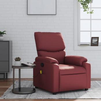 Sillón de masaje reclinable de cuero sintético en colores negro, crema y marrón, tipo sillón cómodo para dormitorio y relajación