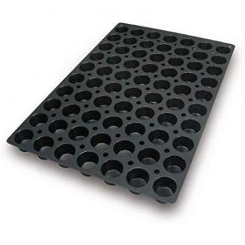 LACOR Molde de Silicona para Mini Muffins, 70 Cavidades, 60x40 cm, Negro