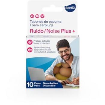 Tapones de oídos de espuma Senti2 - 20 unidades (10 pares)
