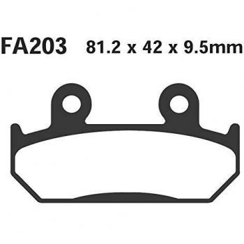 Pastilla de freno orgánica para moto EBC FA203, juego de pastillas de freno EBC Brakes FA203