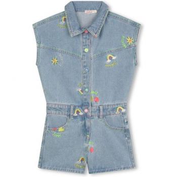 Mono de bebé niña denim Billieblush con detalles bordados, tipo mono corto