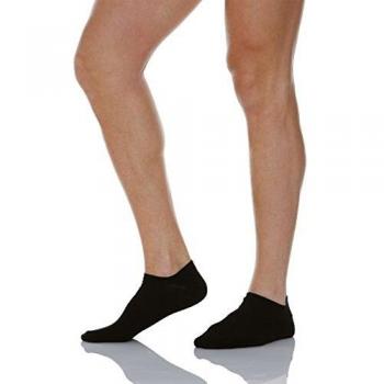 Relaxsan 550S (1 Par - Negro, Tg.6) Calcetines para Diabético Hombre Mujer, Cortos, Calcetines invisibles, Pie Diabético, Transpirable, Algodón y Plata