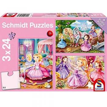 Puzzle Infantil Schmidt - Princesas de Cuento, 3x24 Piezas