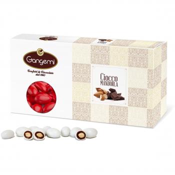Gangemi Confetti - 1kg Peladillas grageas Chocolate con la Almendra - Clásica de la boda italiana - Rojo
