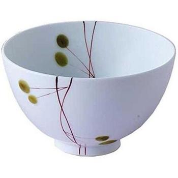 Aihana [porcelana] te?ido de color verde brillante cuenco de arroz Konomi 10915
