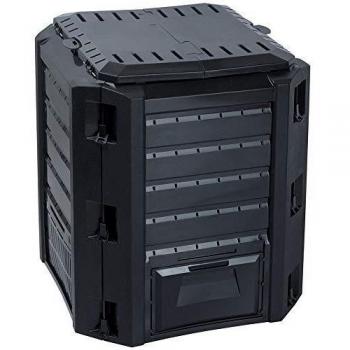 KINZO 90368 Caja de Compostaje, Negro