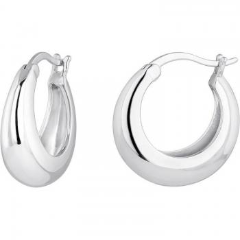 Pendientes de aro Ear Candy Febe en Plata de Ley 925 bañados en rodio