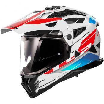 LS2 Casco Integral MX702 Pioneer II Namib Blanco-Rojo-Azul