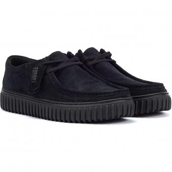 Clarks Torhill Lo Black Suede Lace-Up Casual Shoes for Men