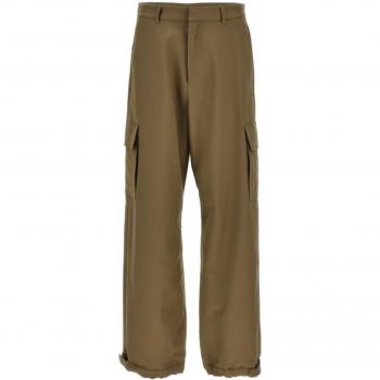 Off-White Men's Technical Fabric Cargo Pants - Beige, Size 48 (M), OMCF037F23FAB004 Color 6161