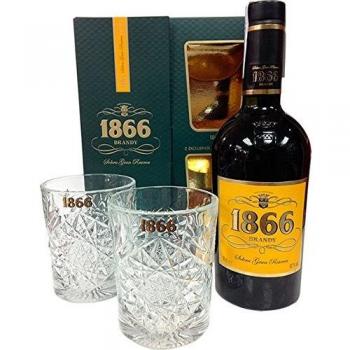 1866 Brandy Solera Gran Reserva + 2 Vasos Colección