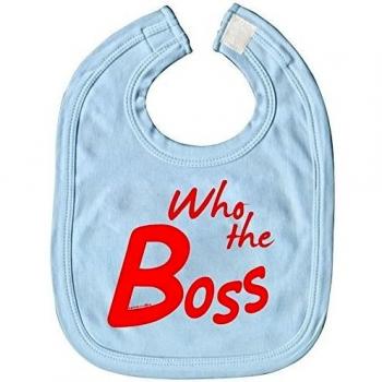 Schlabberlatz spucktuch babero diseño de con texto who The Boss nuevo