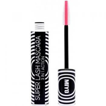 Miyo - Máscara de pestañas Super Lash 3 en 1 Action, color negro, 12ml