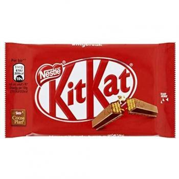 KitKat Nestlé Chocolate con Leche 4 Dedos (Pack de 24)
