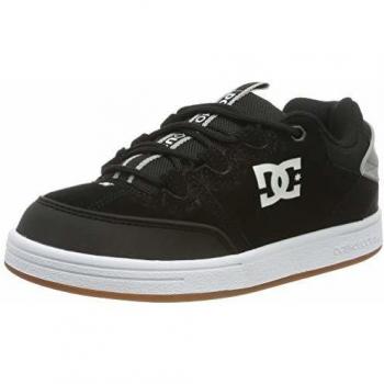 DC Shoes (DCSHI) Syntax-Low-Top Shoes for Boys, Zapatillas de Skateboard para Niños, Black/Grey, 30 EU