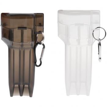Gazechimp 2 Piezas de Caja Funda de Plástico Transparente de Dardos Caso con Clip
