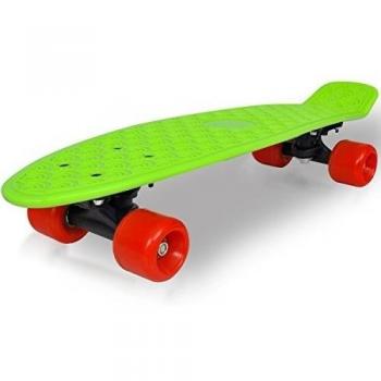 vidaXL Patineta Clásica Con Tabla Verde Y Ruedas Rojas