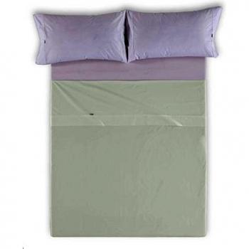 ESTELA - Sábana encimera Combi Liso 200 Hilos algodón Peinado, Color Hueso - Cama de 90 cm. - 100% Algodón - 200 Hilos