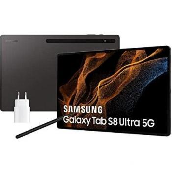 Samsung Galaxy Tab S8 Ultra con Cargador – Tablet Android de 14,6 Pulgadas, 256 GB, 5G, Negro