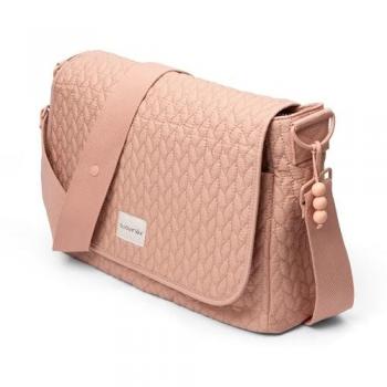 Suavinex Bolso Maternidad Bandolera Rosa, Bolso Canastilla, Gran Capacidad, Asas Ajustables al Carrito, Solapa y Cierre de Cremallera, Impermeable, con Bolsillos Interiores
