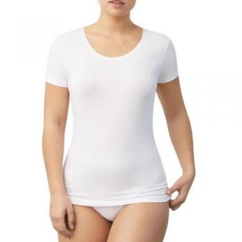 Camiseta interior de mujer básica de manga corta Ysabel Mora blanca