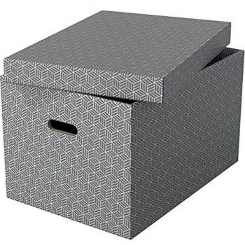 PACK 3 CAJAS GRISES 510X355X305MM ESSELTE 628287