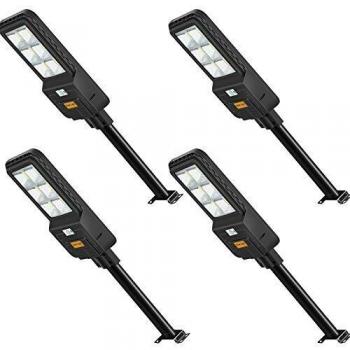 Farola Solar de 300W LED Exterior Desde el Atardecer Hasta el Amanecer con Sensor de Movimiento 396 LED 12000 Lúmenes Farola solar con Control Remoto Farola Solar IP65 Impermeable