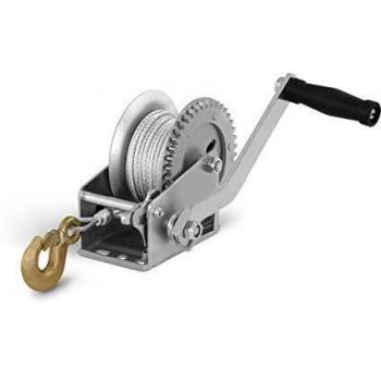 Cabrestante Manual MSW 450 kg - Argano de Acero Zincado con Cuerda de 10 Metros